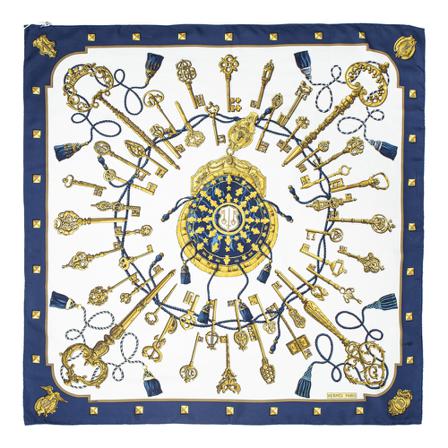 Hermès Vintage, Pre-owned Scarf Blauw, Dames, Maat:ONE Size