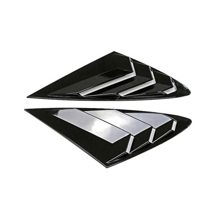 1 par bil bakvindu lamell lukker trim deksel For Mach-e 2021-2023 Scoop Shade Dekorer Bright Bl Bright Black