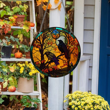 Halloween Akryylinen Ripustus - Merle, Ripustettava Kyltti Kodin Sisustukseen, H