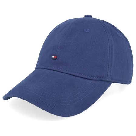 Tommy Hilfiger - Azul unconstructed Gorra - Th Flag '85 Soft 6 Panel Cap Preppy Navy Dad Cap @ Hatstore