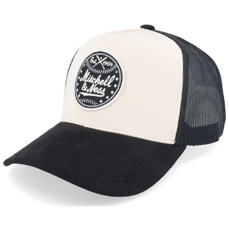 Mitchell & Ness - White trucker Lippis - Baseball White/Black A-Frame Trucker @ Hatstore