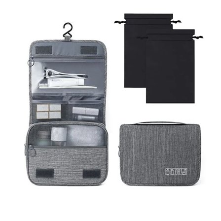 Laukun järjestäjä, jossa 2 kiristysnauhallista pussia, laajennettava järjestäjä, matkalaukku, kosmetiikkalaukku, meikkilaukku, matkalaukun 