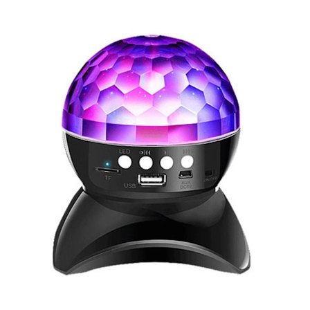 Bluetooth-højttaler Disco Ball Led Creative 360 graders roterende nattelys, holdbar til børneværelse og fester zd r