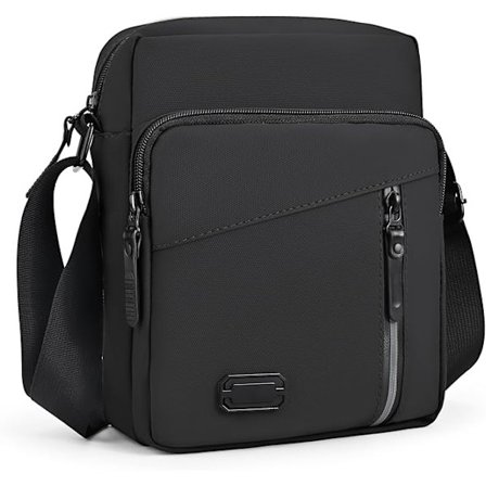 Messenger-väskor för män med flera fickor, avslappnade crossbody-väskor för män för affärer, daglig användning, resor (19*9*24cm)
