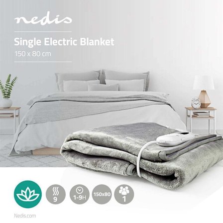Nedis Electrical Under Blanket 80x150cm - 9 Heat Settings