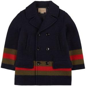 Kids - Gucci Navy Stripe Double Breasted Coat 8 years - Coats and jackets - 8 years - Navy