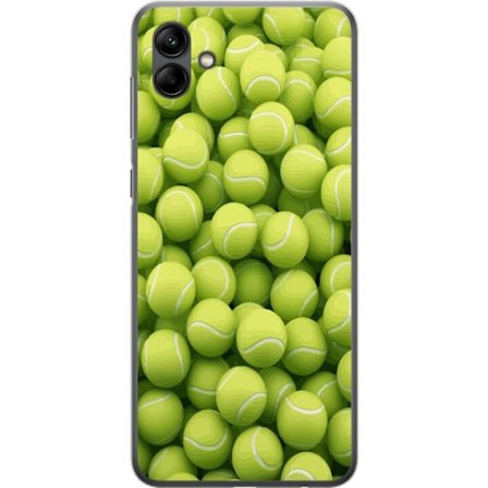 Kompatibel Mobilcover til Samsung Samsung Galaxy A05 Mønster af grønne tennisbolde i høj detalje, sporty motiv med gentagende tekstur og stærke fa