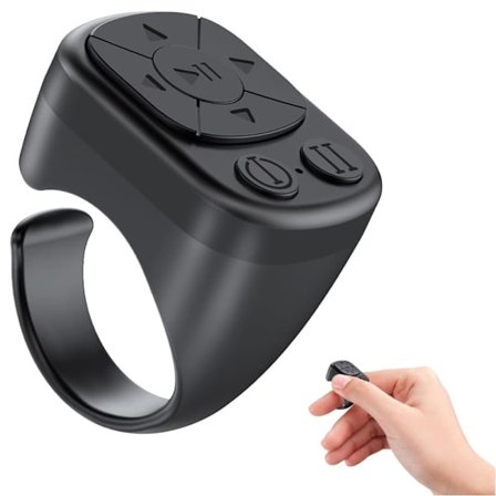 Bluetooth Fjernkontroll – Trådløs Sidevender & Fjernutløser for iPhone, Android & Nettbrett_TF_TF