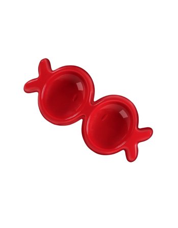 United Pets Fish Kiss Ciotola Cibo e Acqua Per Gatti Colore Rosso