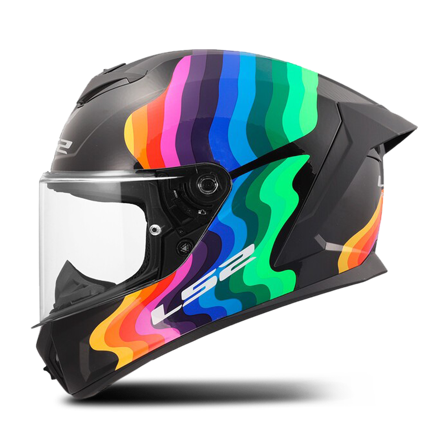 Casco Integral LS2 FF820 Rapid III Flow Negro/Multi XL
