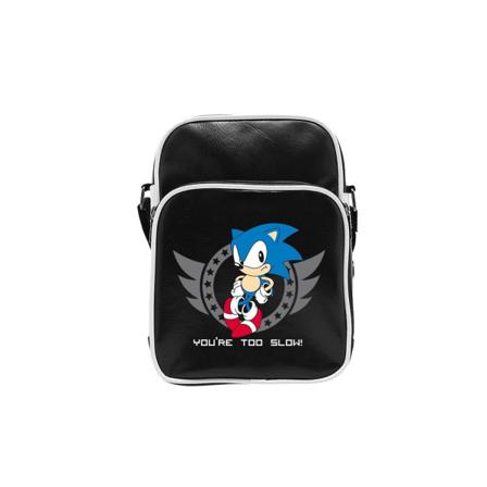 Sonic The Hedgehog "too Slow" Messenger Bag - Axelväska 27x20x7c Svart One Size