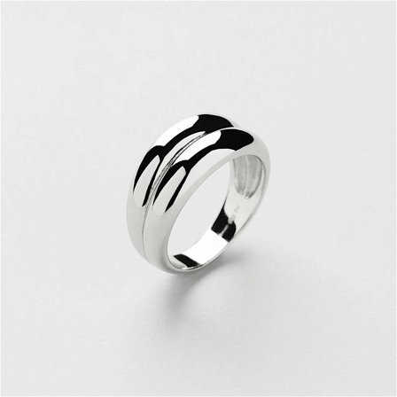 Twin Ring - Sterling Silver - Safira