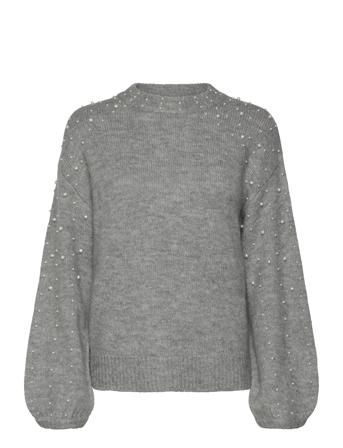 Fqpearl-Pu Tops Knitwear Jumpers Grey FREE/QUENT
