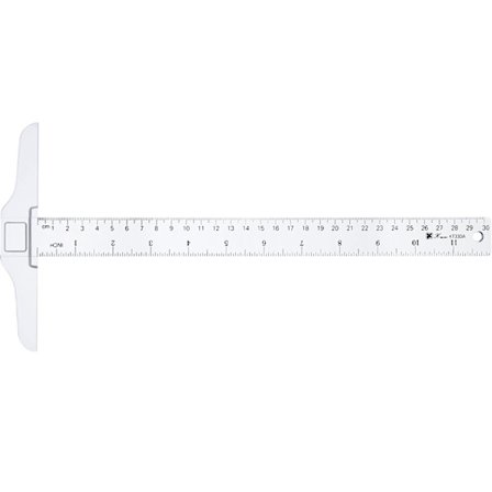 12 tum/ 30 cm T-linjal Junior Plast T-linjal Transparent för Ritning