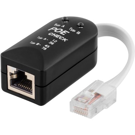 Test tool for POE (power over ethernet), black