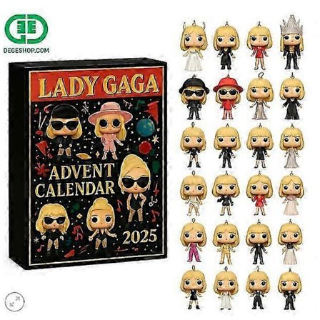 Lady Gaga Adventskalender Överraskningsbox Julgransdekoration Akrylhänge