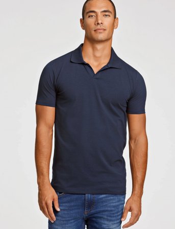 Lindbergh Stretch Polo Shirt S/S - Navy - XXXL