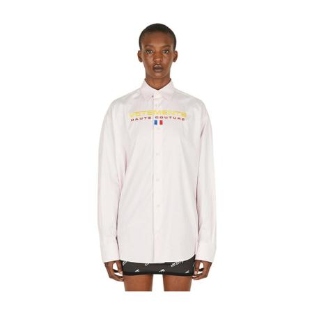 Vetements Haute Couture Logo Shirt Pink, Dame Skjorter