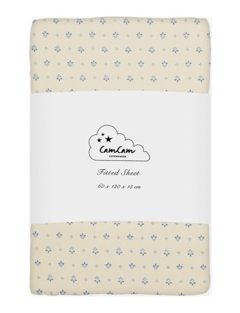 Cam Cam Copenhagen Sheet, Fitted, 60X120X15Cm - Cream - ONE SIZE