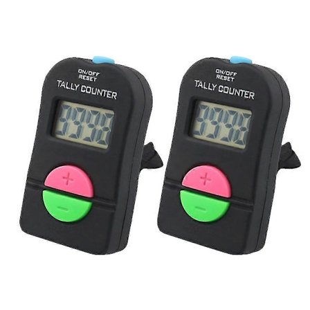 2 stk. Firecifret Plus/Minus LED Display Nedtællingsur Digital Reversibel Op/Ned Tæller Med Lyd