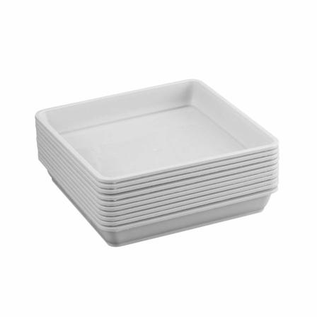 10 kpl neliönmuotoisia kasvialustarjoita muoviset kasviruukkulautaset kukkaruukkulautaset sisä- ja ulkokäyttöön kotiin ja puutarhaan (18 * 18 * 13 cm,