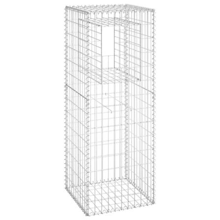 Vidaxl Gabionkorg Stolpform 50x50x140 Cm Järn Silver