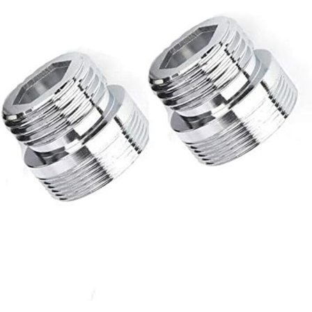 Kranadapter 2PCS Luftaradapter 1/2" gänga Solid Metal Kökskranadapter(M22-1/2")