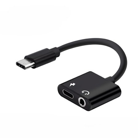 Type-C-adapter Aux-øretelefonadapter Usb c til 3,5 mm hovedtelefonstik-adapter
