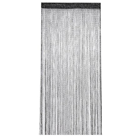 tråder, frynser, fransk vindu, gardinhøyde 200 cm, 100x200 cm, svart, polyester, 1 element