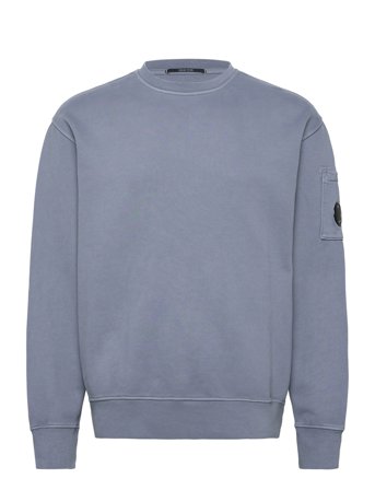 C.P. Company Logo Embroidered Crewneck Sweatshirt - Blue - XXL