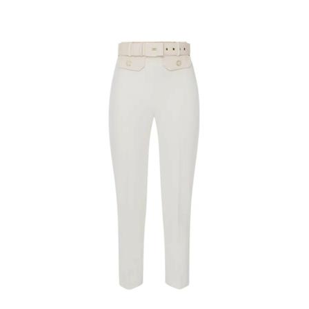 Elisabetta Franchi - Kostymbyxor - Beige - Dam - Storlek: M, Dam, Storlek: M