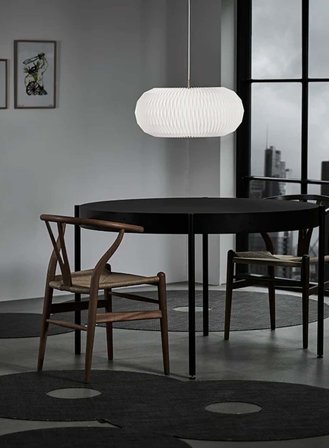 Donut taklampe small - hvit/messing