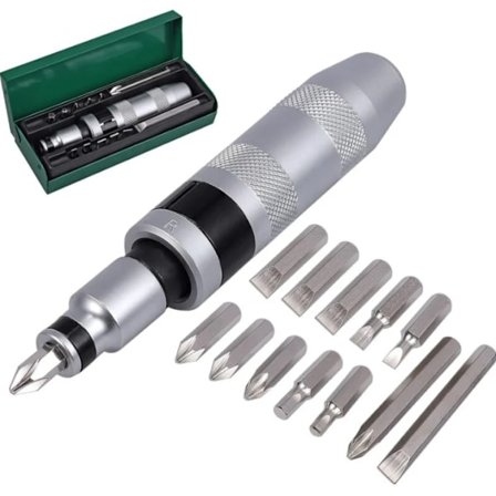 13-delars 1/2" Slagskruvmejselbitsats Kraftig Hex Kryssskruvmejsel