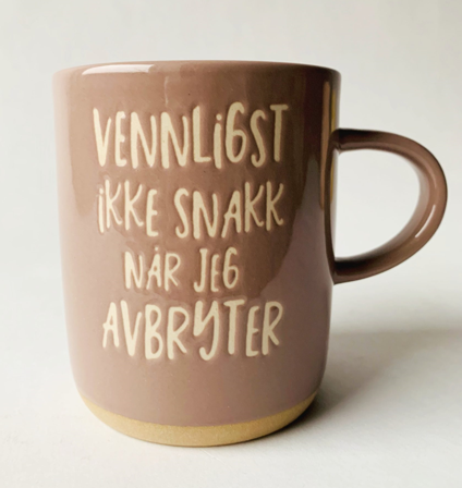 Trend Design Krus "Vennligst Ikke Snakk" Brun