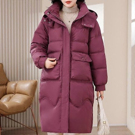 XL-8XL Oversized Overtøj Kvinder Vinter Lange Parkaer Hætte Casual Løse Tykke Varme Damejakker Plus Size Kvindetøj