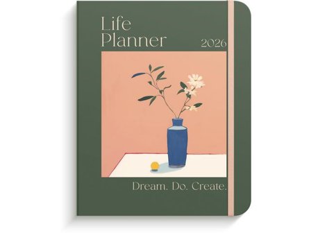 Burde Life Planer 2026 Decor - Lyreco - Almanackor och kalendrar - Temakalendrar - Hälsa