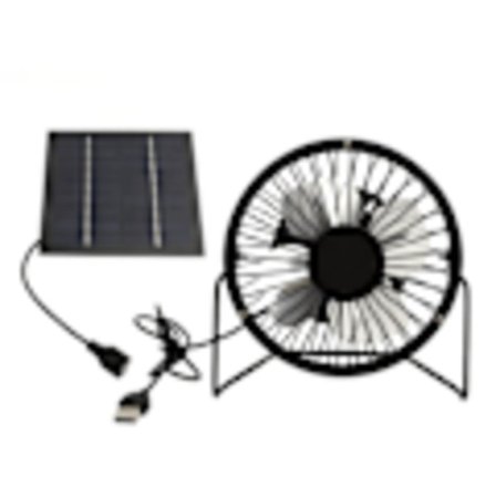 Aurinkopaneelituuletin 5W USB 360 astetta säädettävä aurinkopaneeli kasvihuoneen tuuletin ulkokäyttöön kanatarhaan ja koirankoppiin