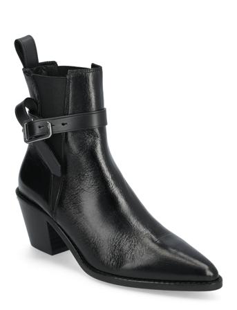 Tyler Cecilia Vintage Patent Designers Boots Ankle Boots Ankle Boots With Heel Black Zadig & Voltaire