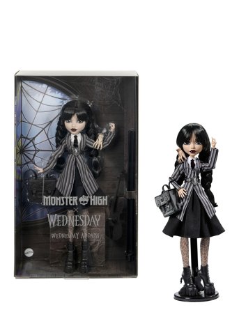 Monster High Wednesday Collectible Doll, Wednesday Addams In Nevermore Academy Uniform With Thing - Multi/patterned - ONE SIZE