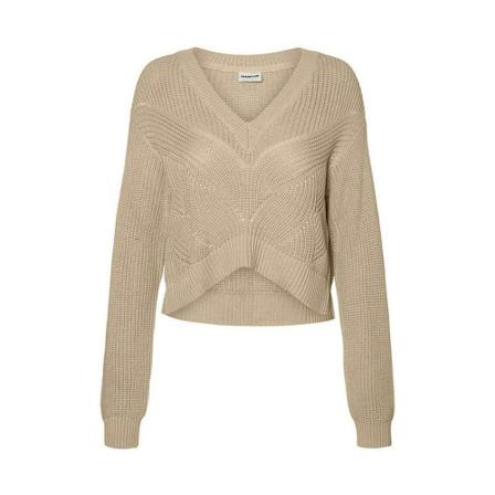Noisy May, V-neck Knitwear Bruin, Dames, Maat:XS