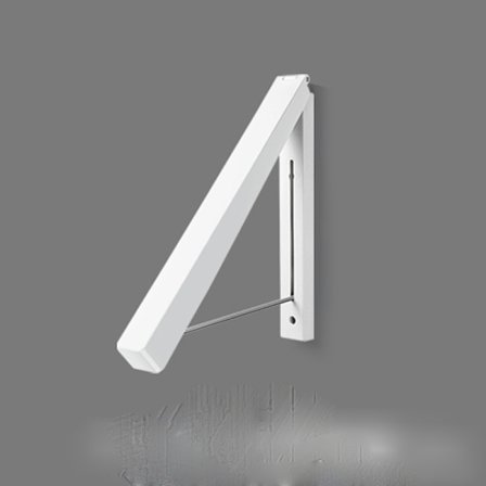 1 stk, sammenleggbar veggmontert klesstativ, aluminium sammenleggbar veggklesheng, sølv