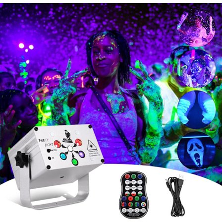 120-tila 360° pyörivä DJ-bilevalo kaukosäätimellä ja ääniohjauksella, USB-virta_tfrf