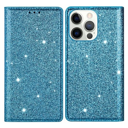 Glitter Pungetui iPhone 13 Pro Blå