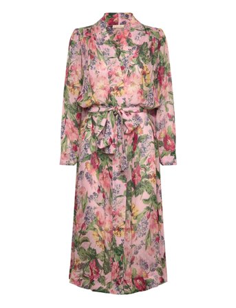 Dotted Georgette Kaftan Pink By Ti Mo