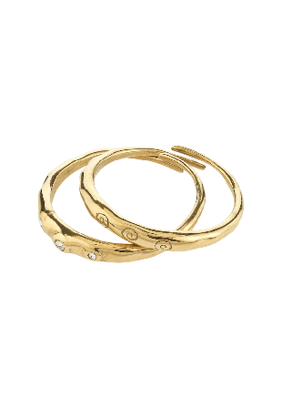 Pilgrim FIRE rings 2-in-1 set, gold-plated Smycken & klockor Dam Guld ONESIZE