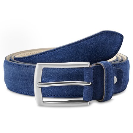 Holden | Blue Suede Leather Belt for Men - Leather Belts