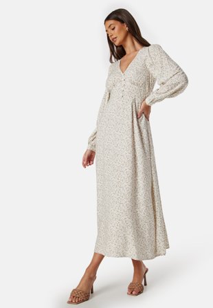 BUBBLEROOM Viscose V-neck Maxi Dress Klær