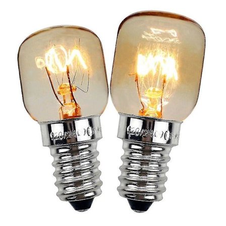 Premium Kjøleskap-/Fryserlampe E14 Skrue 25W 240V Wolfram. (2-pakning)