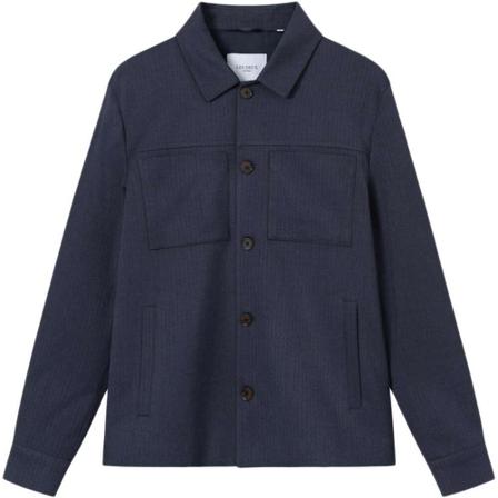 Les Deux, Herringbone jacket Blauw, Heren, Maat:L,stof