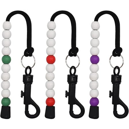 Golf Bead Counter Unik Golf Shot Score Counter for Menn Kvinner Utendørs Golf Sport 3stk